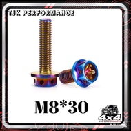 SKRU TITANIUM SKRU UNIVERSAL WARNA TITANIUM M8 SAIZ