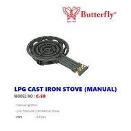 Butterfly C50 LPG Cast Iron Gas Stove (Manual) / Dapur Gas Semawar