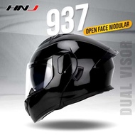 HNJ 937 HNJ 601 Motorcycle Plain Modular DUAL VISOR Helmet Full Face Unisex
