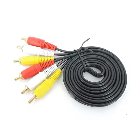1.5M/3M/5m gold plated RCA Male to 3 RCA 3RCA Male connector Composite Audio Video AV extension Cabl