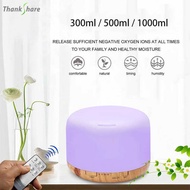 Essential Oil Ultrasonic Air Difr Aromatherapy 300ml 500ml 1000ml Humidifier Mist Maker 7Color LED L