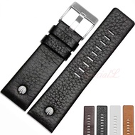 24/24/26/28/30/32mm Cowhide Watch Band with Rivet Watch Strap for Diesel DZ7313 DZ7333 7322 7257 431