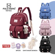 (CPH) Tas Ransel Wanita Polo Hiero N87002 Fashion Tas Perempuan Import Tas Sekolah Fashion Tas Pungg