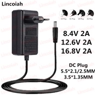 Lincoiah 8.4V 12.6V 16.8V 2A Lithium Battery Charger Power Adapter for 2S 3S 4S 18650 Li-ion Battery