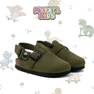 MAFAEL Boston Minimalist Children's Suede EVA Rubber Sandals for Ages 22-34cm Selipar Budak Lelaki S
