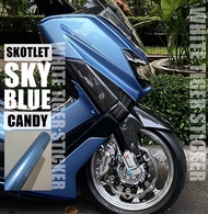 SKOTLET STIKER MOTOR SKY BLUE METALIC CANDY SCOTLITE SKY BLUE METALIK CANDY GLOSY STIKER SKY BLUE SC