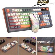 IJUNE RAIKU T98 Keyboard, 98 Key Layout Luminous Keyboard Mouse Set,  Rainbow Color  Lighting USB Co