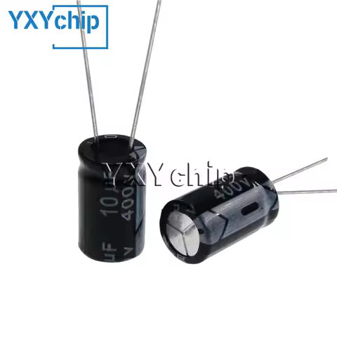 20pcs 400V 10uF 400Volt 10MFD Aluminum Electrolytic Capacitor 8*12mm Radial 10mf400v 10uf400v 400v10