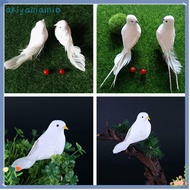 AKIYAMAMIOAQ Emulation Dove Home Decor Vivid White Feather Fake Dove