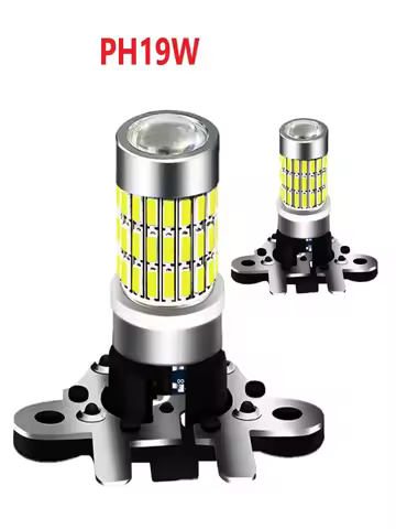2PCS PH19W Car Front Headlights, Fog Lights, Running Lights White 6000K Bulb 3030SMD Suitable For Au