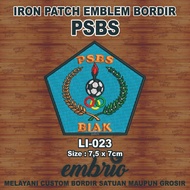 Li-023 Patch PSBS Biak FC Emblem Embroidered jersey logo Ligina Liga indonesia - 8x7,5cm - Embrio Pa