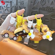 TOBIE Capybara Car Pendant, UV Electroplating Cartoon Capybara Doll Fighter Keychain, Creative Cute 