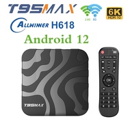 2023 T95 Max TV Box  12 Allwinner H618  2.4G/5G 4K HD Wireless Multimedia Player Google Voice Smart TV  Box PK H96max
