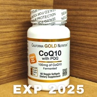California Gold Nutrition CGN CoQ10 100mg with PQQ 10mg 60 Softgels
