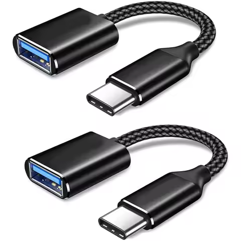 OTG Type C Cable Adapter USB to Type C Adapter Connector for Xiaomi Huawei Samsung S21 OTG Data Cabl