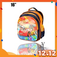 CY-1688 SCHOOL,BAG,SEKOLAH,3D,PRINT,DISNEY,CARS,CAR,MCQUEEN