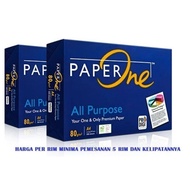 -PAPER ONE 80GR A4 HVS PAPER PHOTOCOPY PAPER/ PRINT PAPER/ 80 A4/