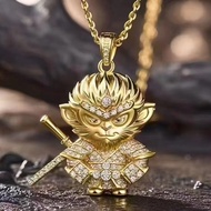 Chinese Style Black Myth Goku Merchandise Necklace National Trendy Domineering All-Match High-End Fe