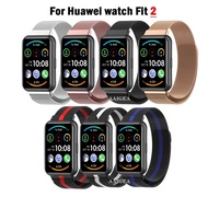 [HOT JUXXKWIHGWH 514] สายสแตนเลส Milanese Loop Band สำหรับ Huawei Watch Fit 2 Fit2 Accessories