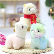 Selendang Tahun Baru daripada bulu mink Eropah dan alpaca, mainan mewah simulasi alpaca yang comel, 