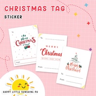 6pcs Simple Christmas Gift Tag Sticker Labels | Personalized Custom Label Sticker | HLSPH