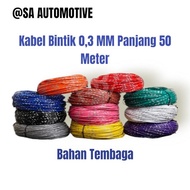 Spot Cable 0,3 MM Length 50 Meters Suitable for Cars/Motorcycles, Copper Material