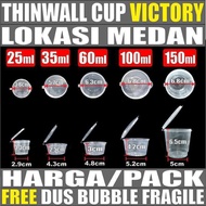 Thinwall Cup 25ml 35ml 60ml 100ml 150ml Pack Bulat Cup Sambel n Cup