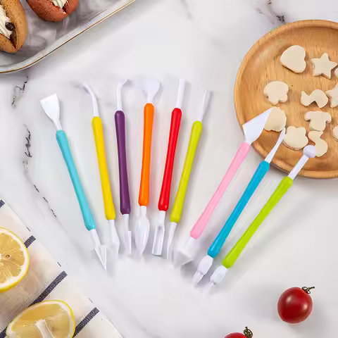 Home Kitchen Baking Tools Fondant Tool Set Engraving Pen Chocolate Cake Flower Pen Kitchen Cream Pen