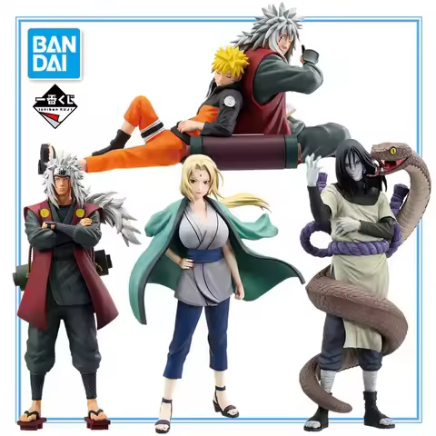 In Stock BANDAI NARUTO Ichiban KUJI Jiraiya Orochimaru Tsunade PVC Anime Action Figures Model Toys G