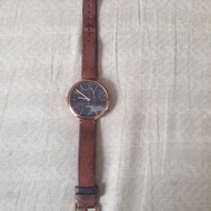 preloved jam tangan wanita fossil tali kulit coklat