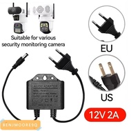 BENJMOORE9Q Adapter Camera Power Supply, Black EU Plug Power Adapter, Professional DC12V 2A AC100V-2