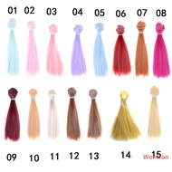 WenRan 1pcs 15cm ความยาว natrual สีหนา1 3 1 4 1 6 BJD wigs Doll hair 1pcs 15cm ความยาว natrual สีหนา