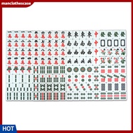 manclothescase 144Pcs/Set Mahjong Portable Entertainment Melamine Party Game Chinese Mahjong for Indoor
