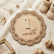 2-Sided Interchangeable Milestone Cards Set, Double-Sided Baby Milestone Birth Announcement Board, N