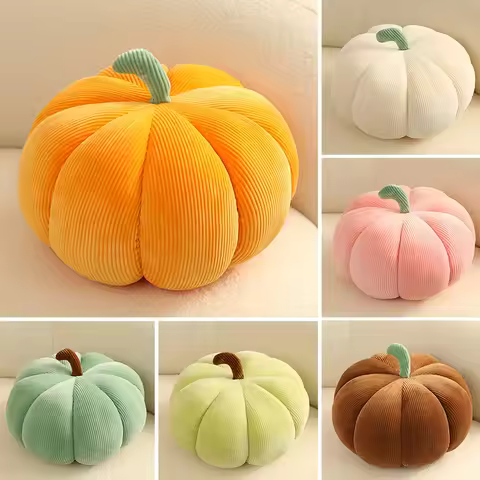 18cm/7.09in 3D Pumpkin Pillow - Plush Fleece Floor Cushion for Halloween Decor, Cozy Throw Pillow fo