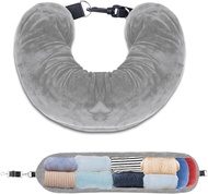 1pc Travel Pillow Can Store Clothes Outdoor Pillow Comfortable Portable Travel Storage Bag Cervical