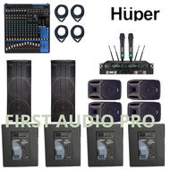 Paket 14 soundsystem outdoor HUPER + Mixer YAMAHA MG16XU ORIGINAL