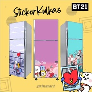 Bt21 Bts Army Refrigerator Sticker 1 Door - 2 Door