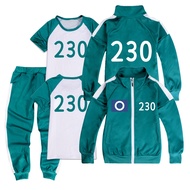 Kids Squid Game Cosplay Costume Boys and Girls Outfit  Tshirts Pants For Kids Jacket Tops Pants 230 