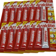 (12 ชุด)กาวอาราไดท์ ARALDITE กาวอีพอกซ์ซี่แบบผสม (สีใส) แห้งเร็ว แดง-ขาว