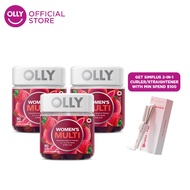 [Bundle of 3] OLLY Women Gummy Multivitamins with Vitamin C, A, D, E, Biotin, Folic Acid, Chewable (