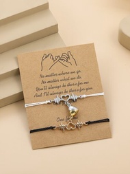 2 piezas Pulsera magnética pareja latido de corazón