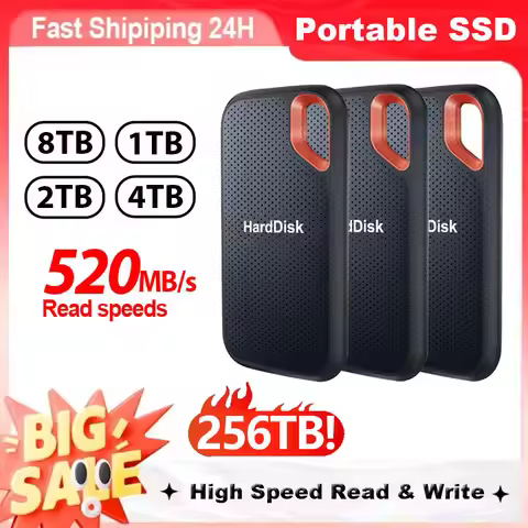 For Xiaomi Hard Disk Mobile SSD E60 2TB 8TB 256TB USB 3.1 HD External Hard for Laptop PS5 Mobile Har