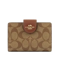 Medium Corner Zip Wallet In Signature Canvas (C0082)