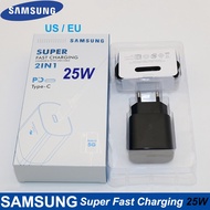 [ขายดี] สำหรับ Samsung Note10 PRO ที่ชาร์จ5G 25W Adaptor Traveling สายเคเบิลชนิด C คู่สำหรับ Galaxy S10 S9 A50 A70