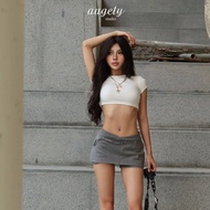 [Peinn] Augety Studio Kendie Skirt Low-Rise Short Pants with Belt