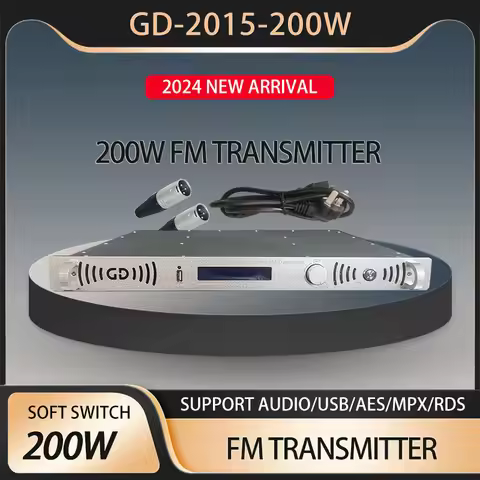 GD-2015-200W 200W FM Transmitter FM Broadcast Transmitter for Radio Station MPX/RDS/USB