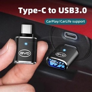 [Ready Stock]BYD USB Adapter Type C To Socket Fast Charging Music Audio For Cars Dedicated Car for A