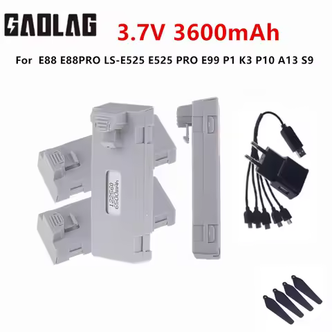 3.7V E88 Rechargeable Battery 3600mah 3.7V Drone Battery For E88PRO E99 P1 K3 P10 A13 S98 E525 RC Qu