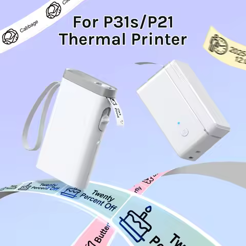 160 Sheets Multi-Color Self-Adhesive Thermal Label Roll Easy Load Replacement Tape for P21 P31s Rece